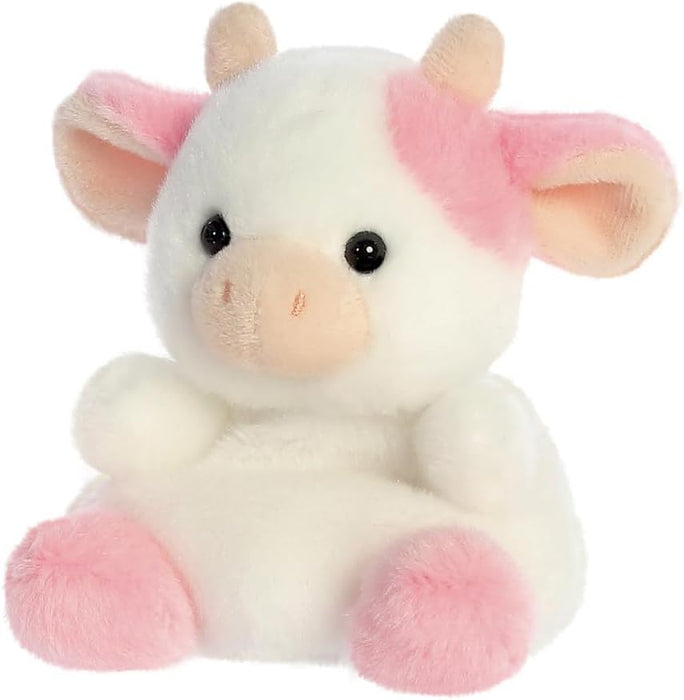 Aurora, 33765, Palm Pals Belle Strawberry Cow 5In, Soft Toy, White & Pink