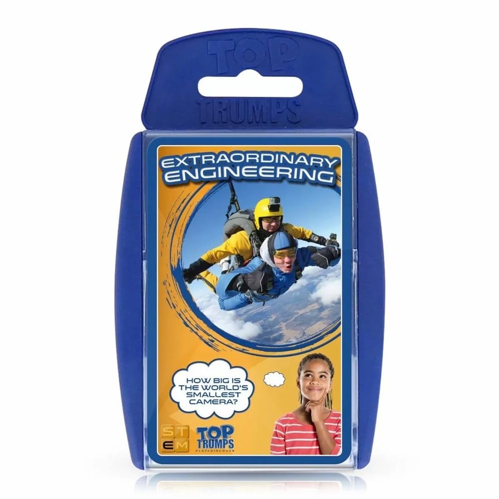 Top Trumps STEM: Extraordinary Engineering Classic Card Game, learn facts about Roman Sanitation and Biomedical Imaging in this educational packed deck, gifts and toys for boys and girls aged 6 plus