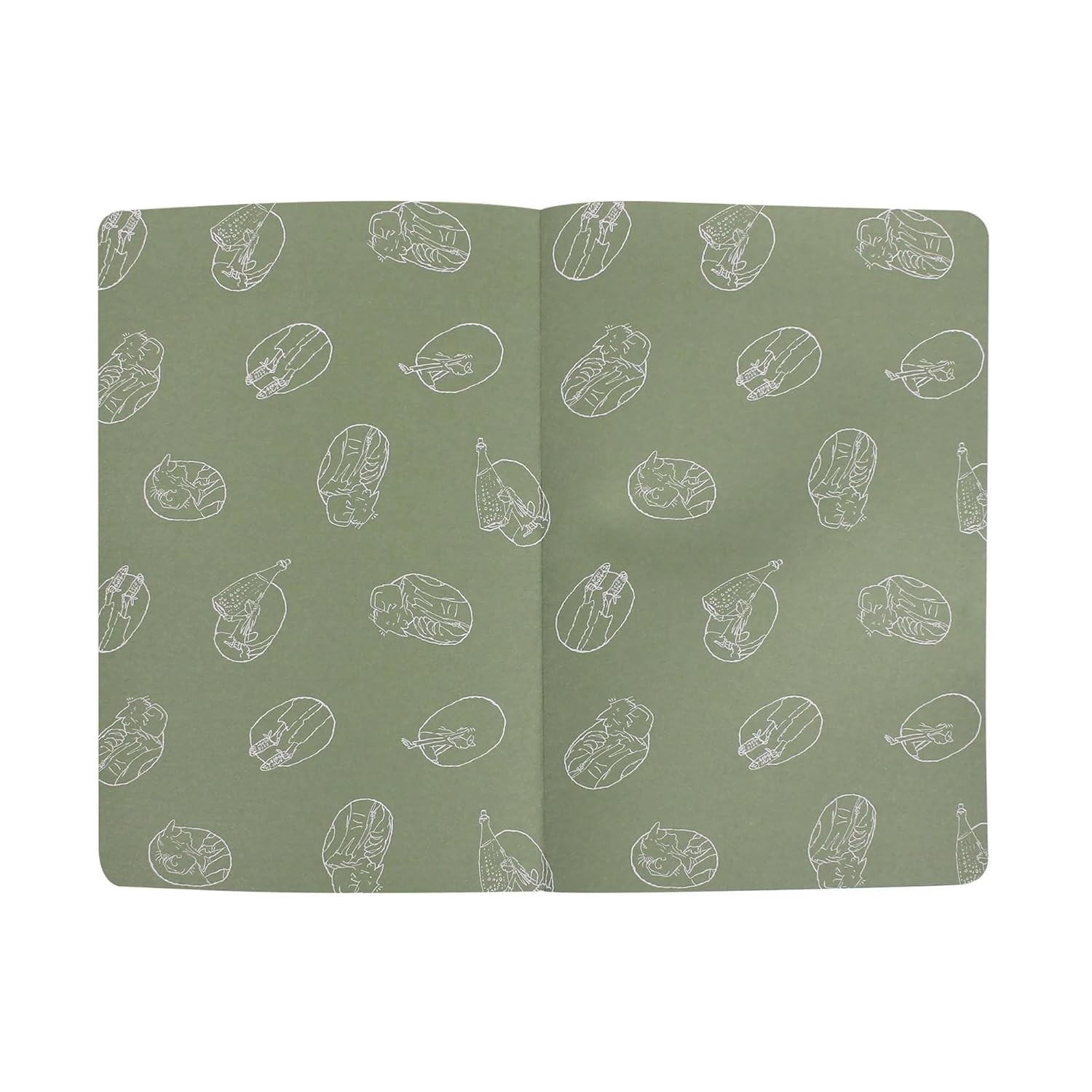 Half Moon Bay All Dreams Is Beginning - The BFG - Green/White 5.5 x 8.2 Inch FSC Paper A5 Softcover Composition Notebook