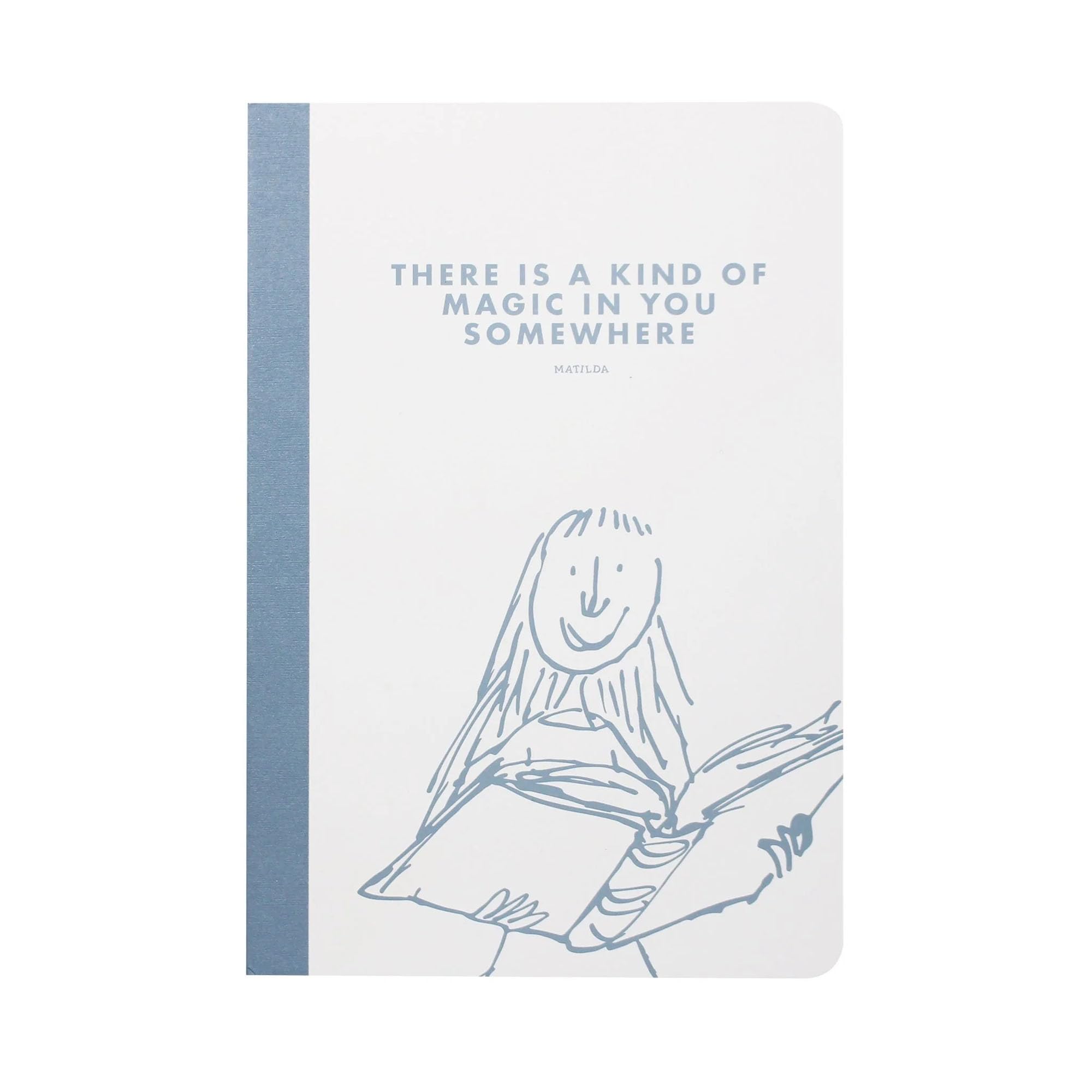 Half Moon Bay Magic In You Somewhere - Matilda - Blue/White 5.5 x 8.2 Inch FSC Paper A5 Softcover Composition Notebook