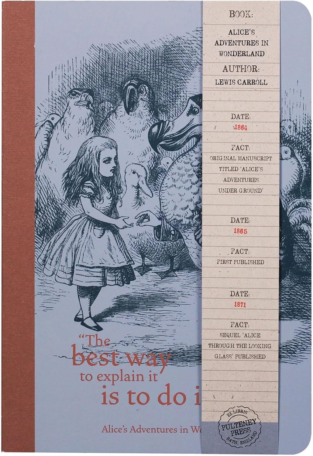 Half Moon Bay Alice In Wonderland A5 Notebook | Journal Notebook & Mini Notebook | Alice In Wonderland Gifts & Gifts For Book Lovers | Alice In Wonderland Book For Writing | Stationery Supplies