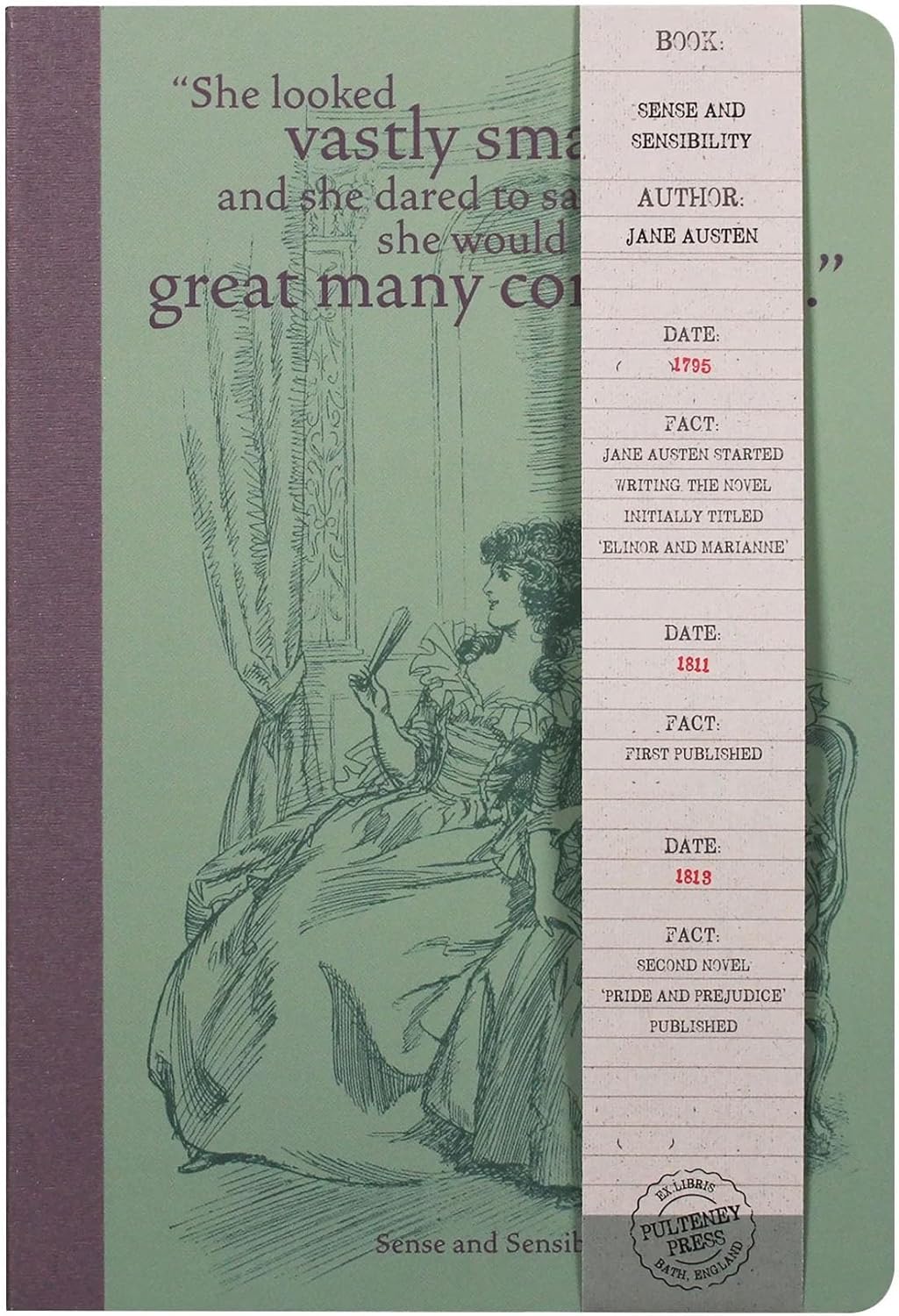Half Moon Bay Sense and Sensibility A5 Notebook | Journal Notebook & Mini Notebook | Jane Austen Gifts & Gifts For Book Lovers | Jane Austen Books For Writing | Stationery Supplies