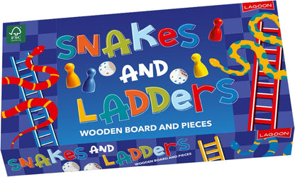 Lagoon Snakes and Ladders Wooden Board Game