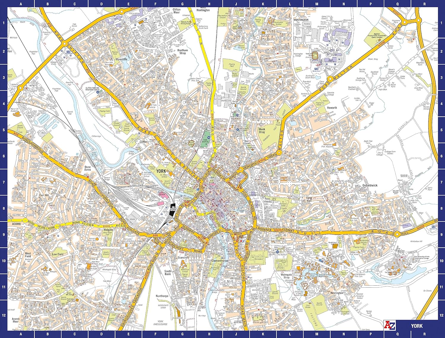 A to Z Map of York Jigsaw Puzzle For Adults - 1000 Piece Jigsaw Puzzle Gift - Map jigsaw Puzzles, Map Gift