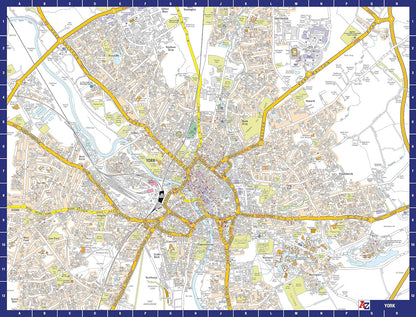 A to Z Map of York Jigsaw Puzzle For Adults - 1000 Piece Jigsaw Puzzle Gift - Map jigsaw Puzzles, Map Gift