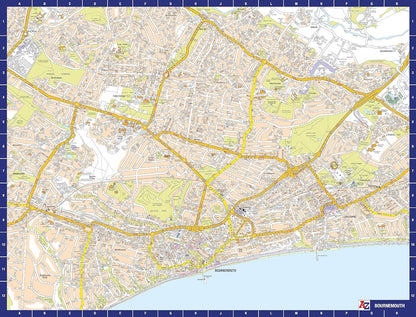A to Z Map of Bournemouth Jigsaw Puzzle For Adults - 1000 Piece Jigsaw Puzzle Gift - Map jigsaw Puzzles, Map Gift