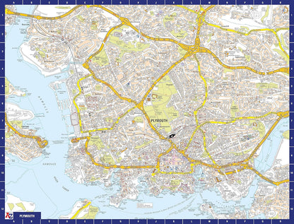 A to Z Map of Plymouth Jigsaw Puzzle For Adults - 1000 Piece Jigsaw Puzzle Gift - Map jigsaw Puzzles, Map Gift