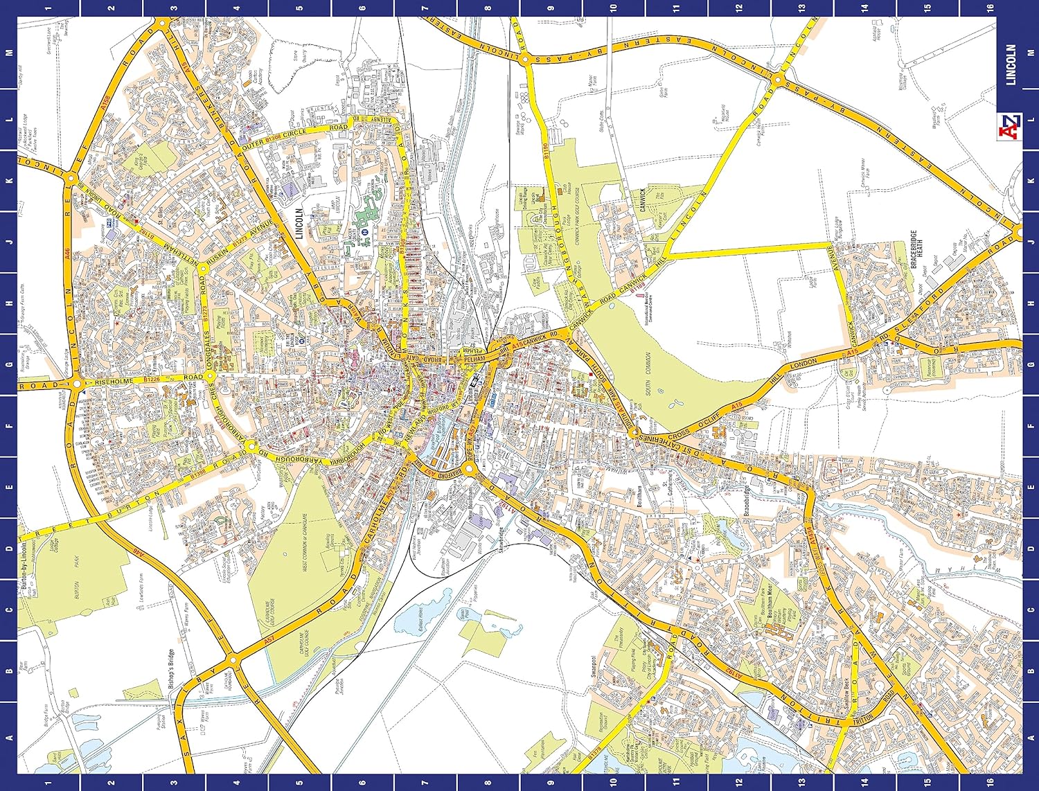 A to Z Map of Lincoln Jigsaw Puzzle For Adults - 1000 Piece Jigsaw Puzzle Gift - Map jigsaw Puzzles, Map Gift