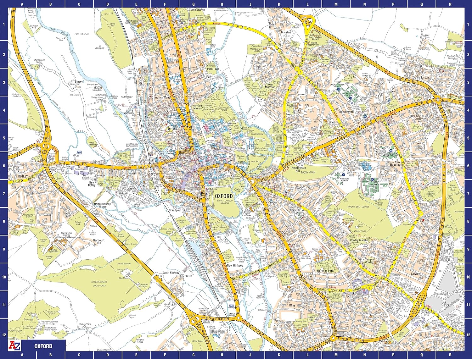 A to Z Map of Oxford Jigsaw Puzzle For Adults - 1000 Piece Jigsaw Puzzle Gift - Map jigsaw Puzzles, Map Gift