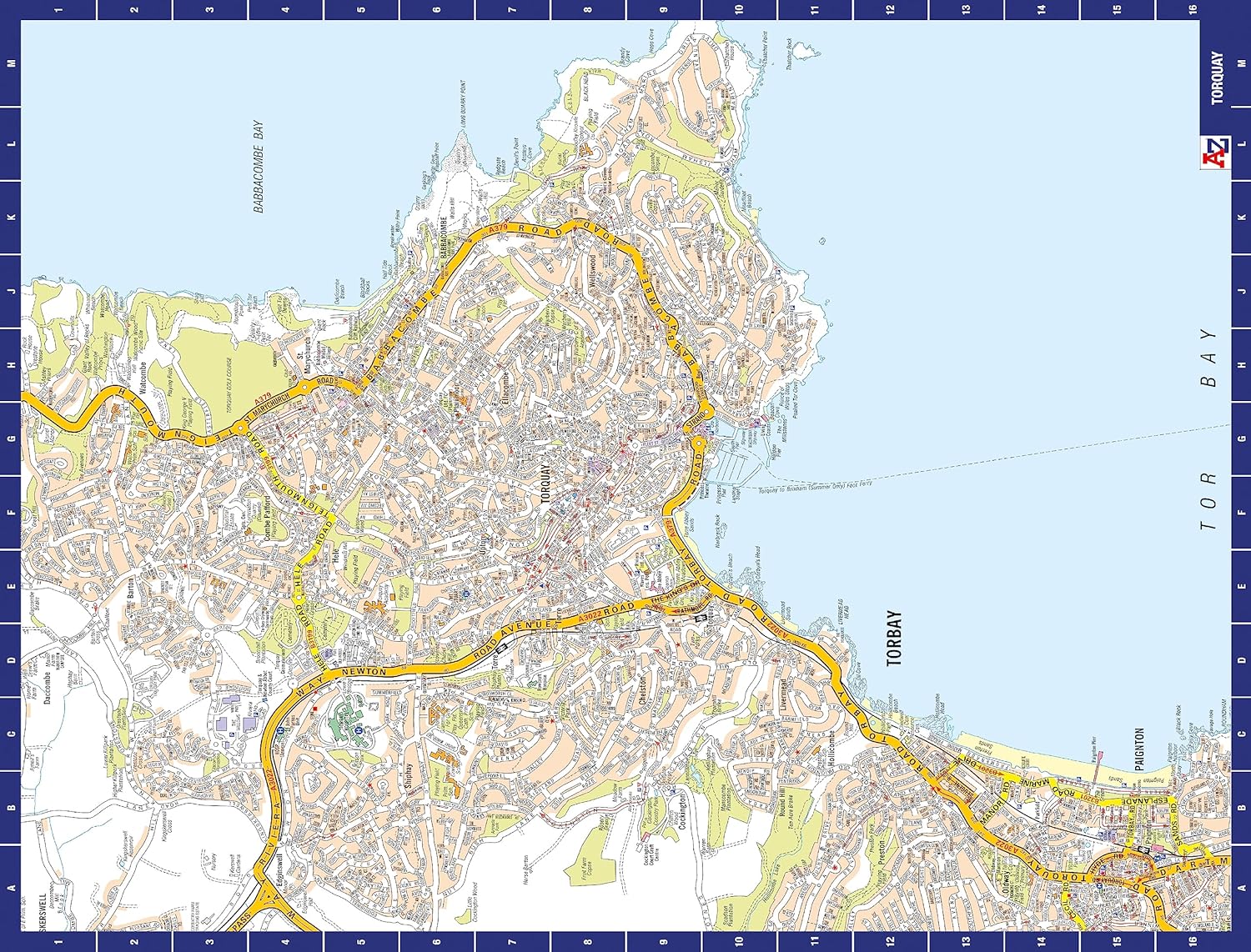 A to Z Map of Torquay Jigsaw Puzzle For Adults - 1000 Piece Jigsaw Puzzle Gift - Map jigsaw Puzzles, Map Gift