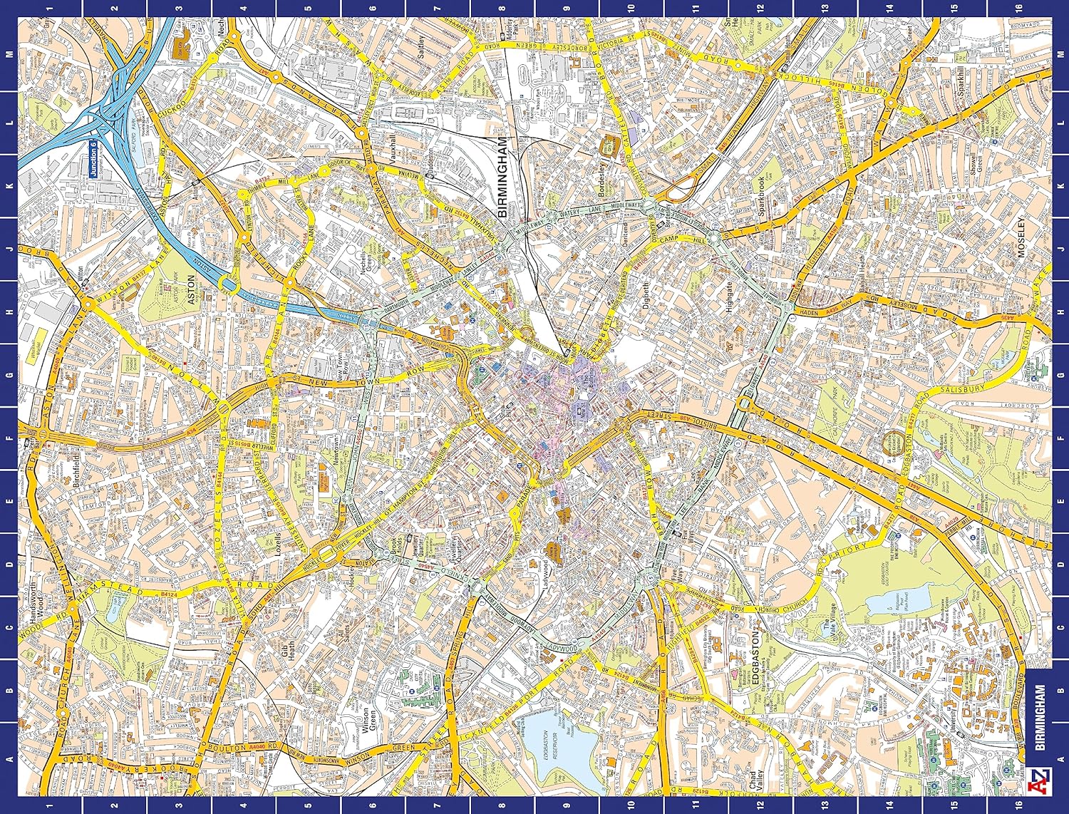 A to Z Map of Birmingham Jigsaw Puzzle For Adults - 1000 Piece Jigsaw Puzzle Gift - Map jigsaw Puzzles, Map Gift