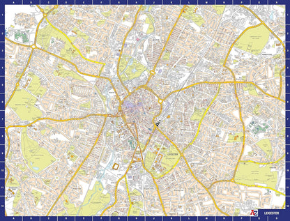 A to Z Map of Leicester Jigsaw Puzzle For Adults - 1000 Piece Jigsaw Puzzle Gift - Map jigsaw Puzzles, Map Gift