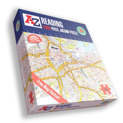 A to Z Map of Reading Jigsaw Puzzle For Adults - 1000 Piece Jigsaw Puzzle Gift - Map jigsaw Puzzles, Map Gift