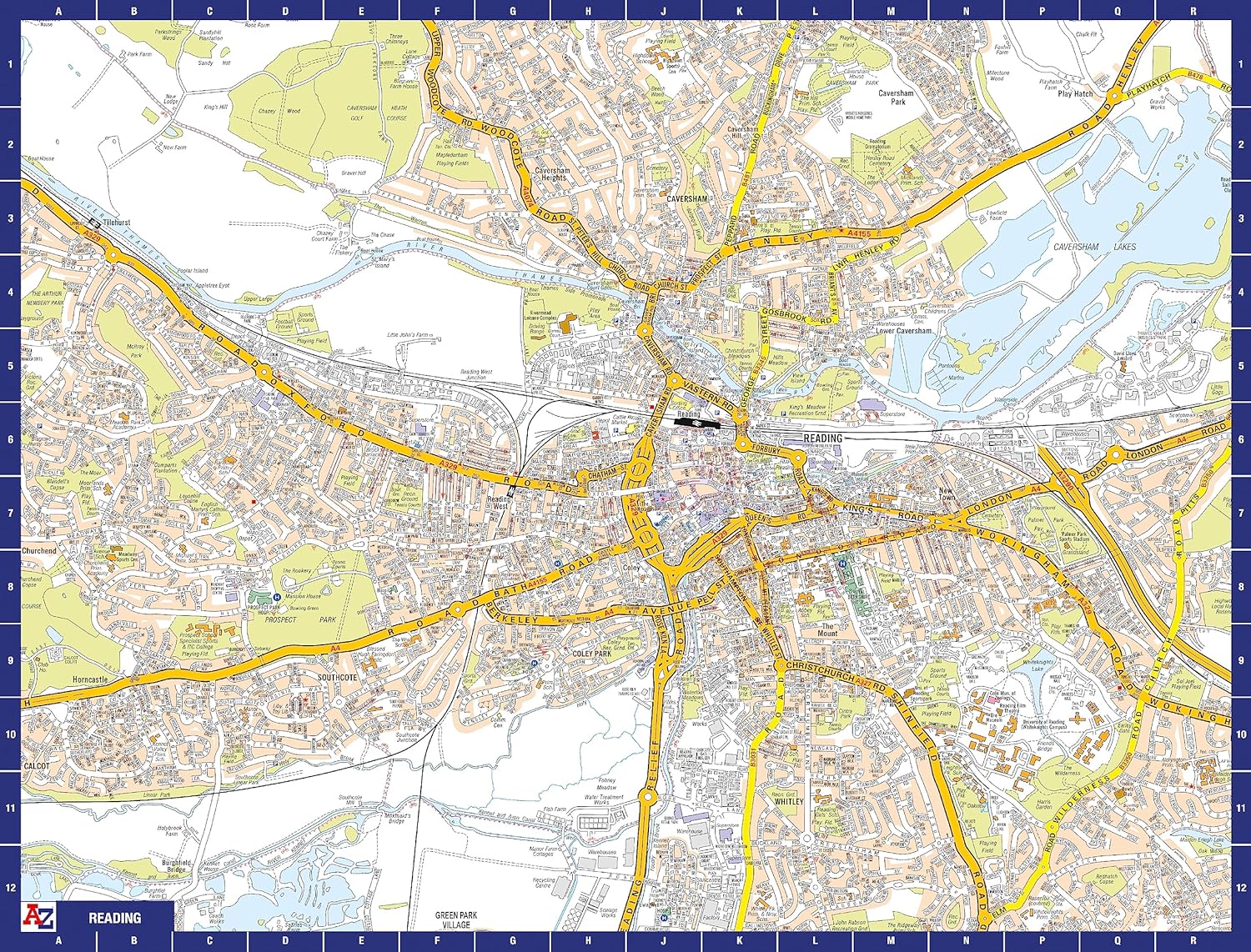 A to Z Map of Reading Jigsaw Puzzle For Adults - 1000 Piece Jigsaw Puzzle Gift - Map jigsaw Puzzles, Map Gift