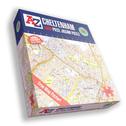 A to Z Map of Cheltenham Jigsaw Puzzle For Adults - 1000 Piece Jigsaw Puzzle Gift - Map jigsaw Puzzles, Map Gift