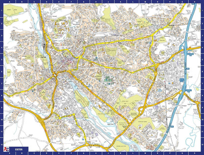 A to Z Map of Exeter Jigsaw Puzzle For Adults - 1000 Piece Jigsaw Puzzle Gift - Map jigsaw Puzzles, Map Gift
