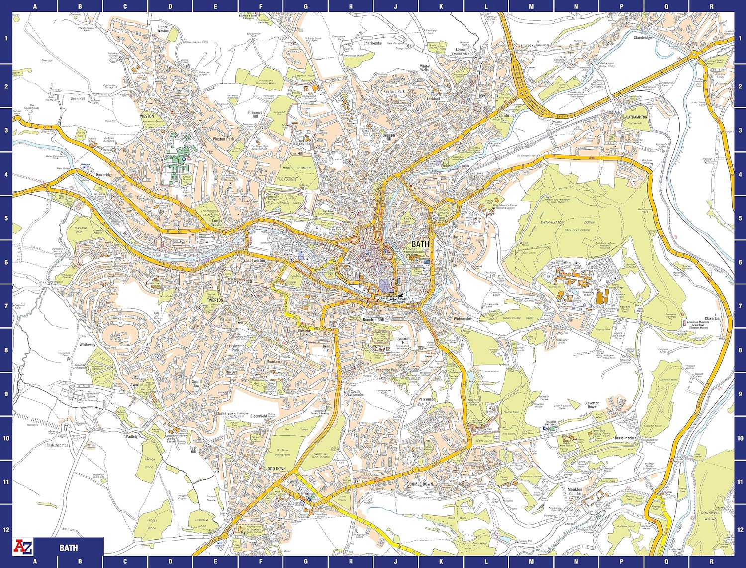 A to Z Map of Bath Jigsaw Puzzle For Adults - 1000 Piece Jigsaw Puzzle Gift - Map jigsaw Puzzles, Map Gift