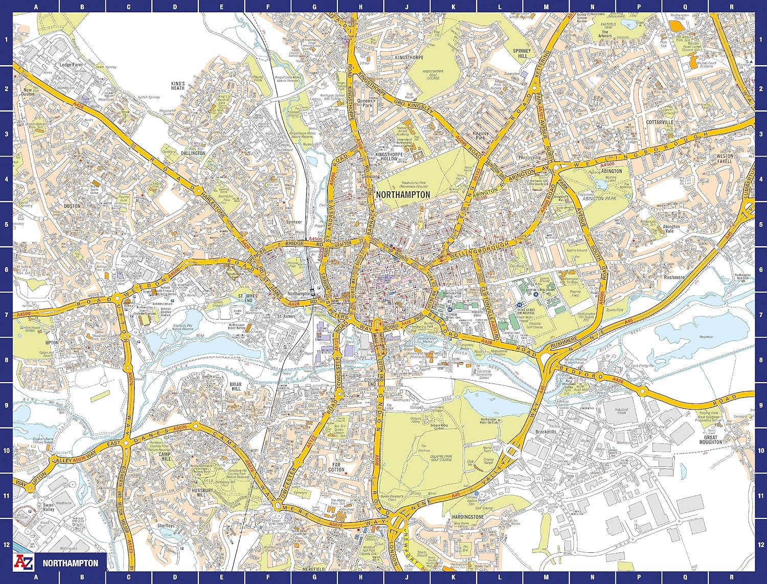 A to Z Map of Northampton Jigsaw Puzzle For Adults - 1000 Piece Jigsaw Puzzle Gift - Map jigsaw Puzzles, Map Gift