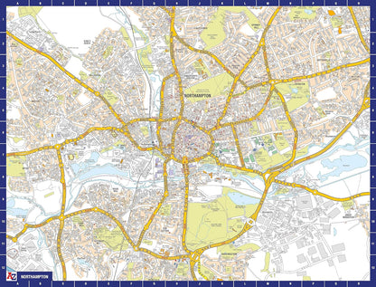 A to Z Map of Northampton Jigsaw Puzzle For Adults - 1000 Piece Jigsaw Puzzle Gift - Map jigsaw Puzzles, Map Gift