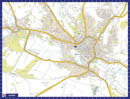 A to Z Map of Salisbury Jigsaw Puzzle For Adults - 1000 Piece Jigsaw Puzzle Gift - Map jigsaw Puzzles, Map Gift