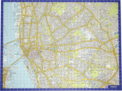 A to Z Map of Liverpool Jigsaw Puzzle For Adults - 1000 Piece Jigsaw Puzzle Gift - Map jigsaw Puzzles, Map Gift