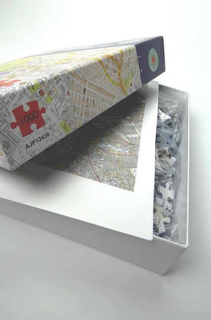 A to Z Map of Liverpool Jigsaw Puzzle For Adults - 1000 Piece Jigsaw Puzzle Gift - Map jigsaw Puzzles, Map Gift