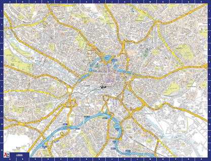 A to Z Map of Leeds Jigsaw Puzzle For Adults - 1000 Piece Jigsaw Puzzle Gift - Map jigsaw Puzzles, Map Gift