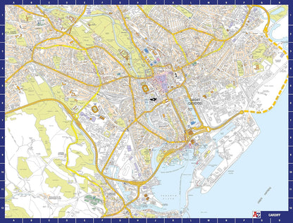 A to Z Map of Cardiff Jigsaw Puzzle For Adults - 1000 Piece Jigsaw Puzzle Gift - Map jigsaw Puzzles, Map Gift