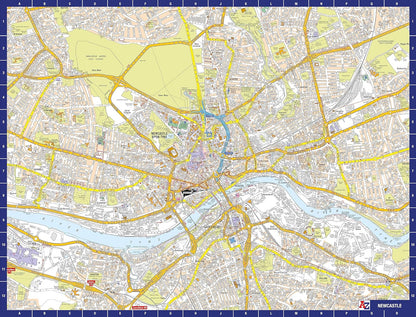 A to Z Map of Newcastle Jigsaw Puzzle For Adults - 1000 Piece Jigsaw Puzzle Gift - Map jigsaw Puzzles, Map Gift