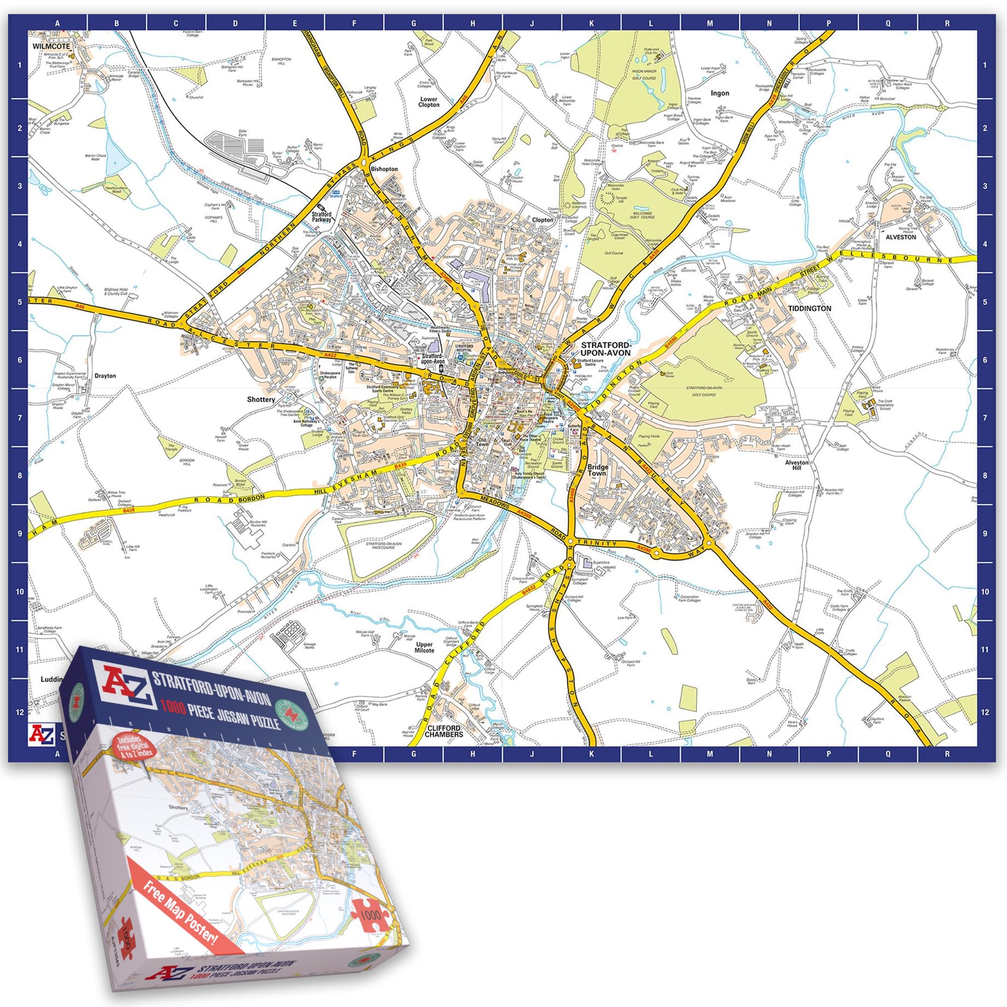 Az Map Of Stratford Upon Avon