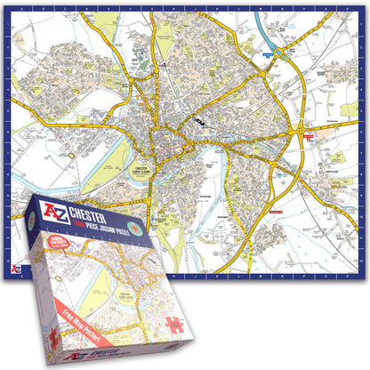 A-Z Map of Chester - 1000 piece jigsaw puzzle