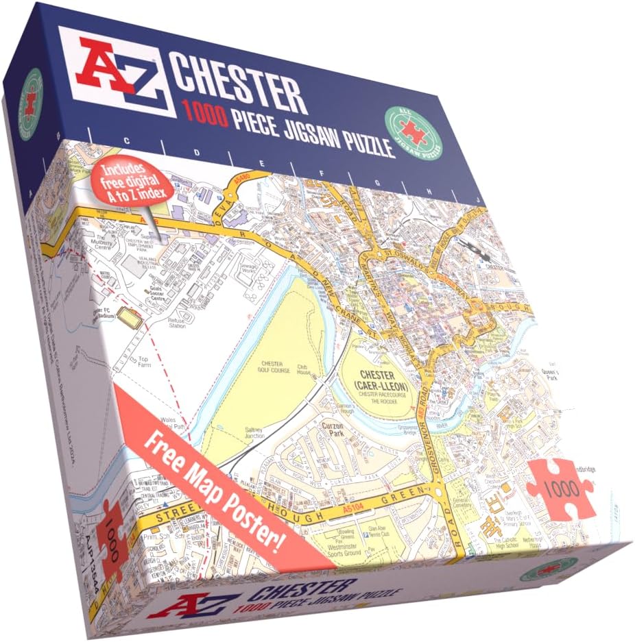 A-Z Map of Chester - 1000 piece jigsaw puzzle