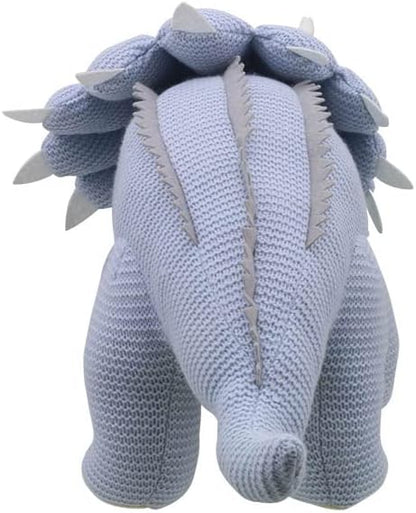 Wilberry - Triceratops (Blue) - Small Knitted