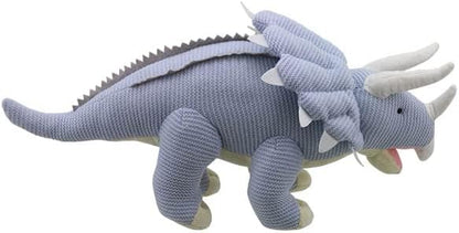Wilberry - Triceratops (Blue) - Small Knitted