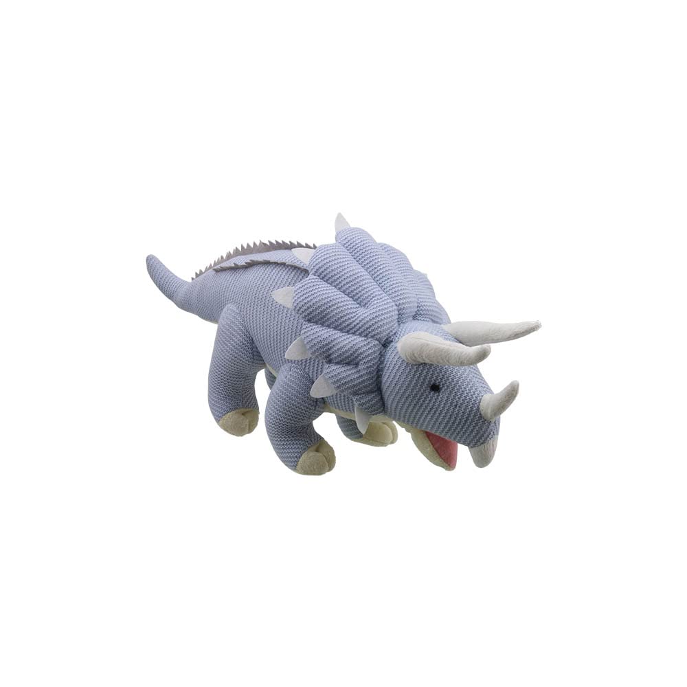Wilberry - Triceratops (Blue) - Small Knitted