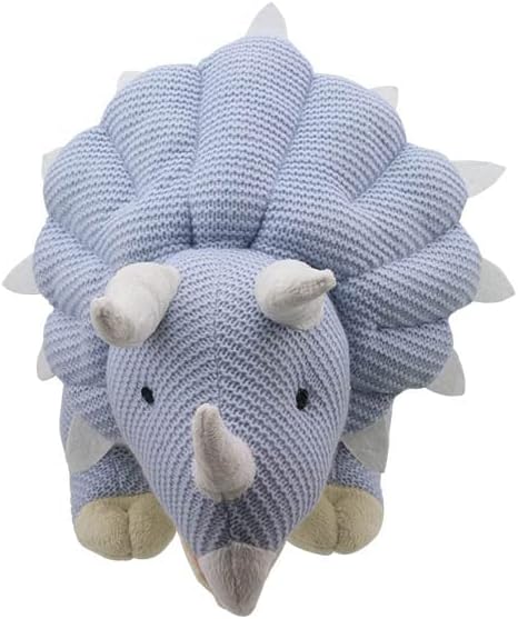 Wilberry - Triceratops (Blue) - Small Knitted
