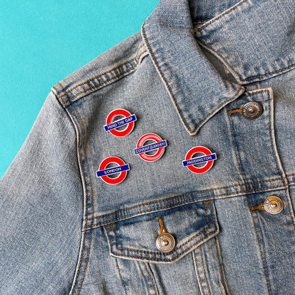 Pawprint Family | Mind the Gap Roundel Enamel Pin Badge | Transport for London Official Merchandise