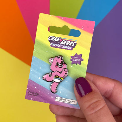 Pawprint Family | Cheer Bear Enamel Pin Badge | Care Bears Unlock the Magic Official Merchandise