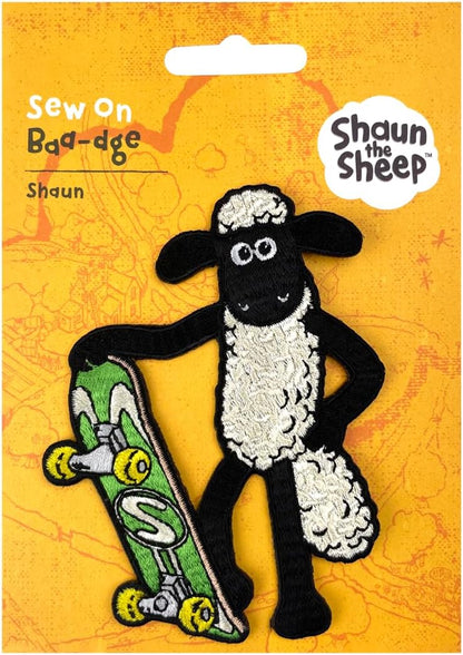 Pawprint Family | Shaun Skateboard Sew on Patch | Shaun The Sheep Official Merchandise