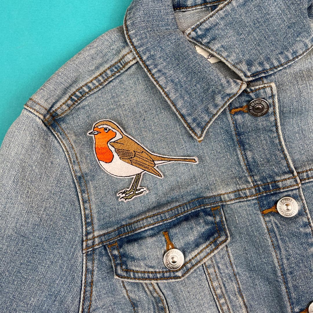 Pawprint Family | Robin Bird Sew on Patch | Official Merchandise Supporting The RSPB