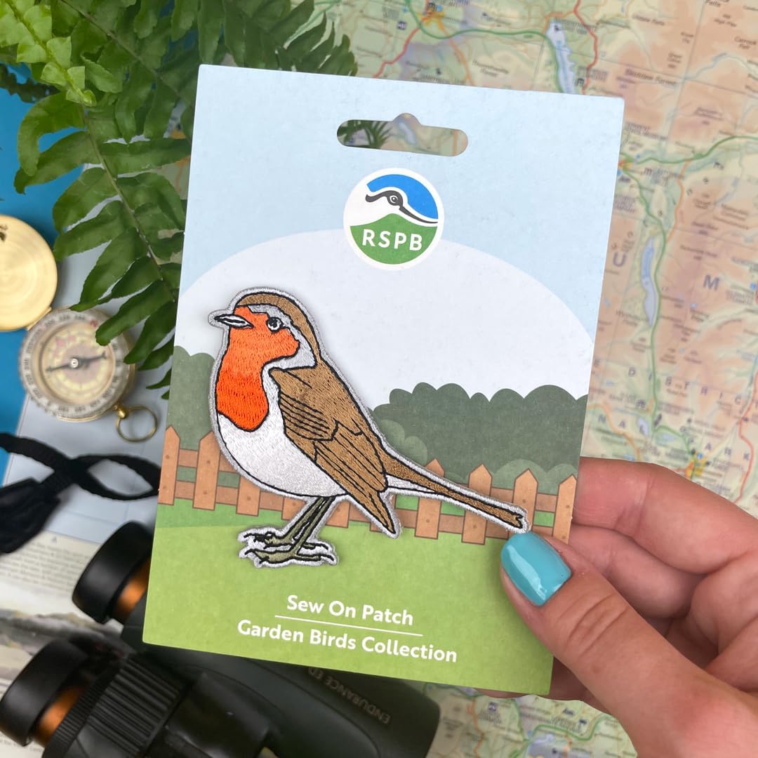 Pawprint Family | Robin Bird Sew on Patch | Official Merchandise Supporting The RSPB