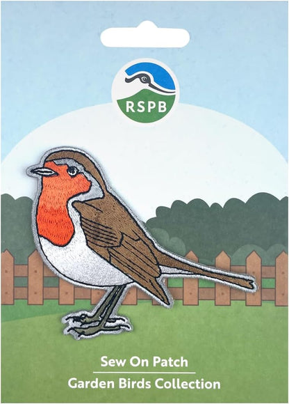Pawprint Family | Robin Bird Sew on Patch | Official Merchandise Supporting The RSPB