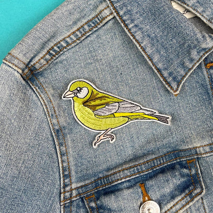 Pawprint Family | Greenfinch Bird Sew on Patch | Official Merchandise Supporting The RSPB