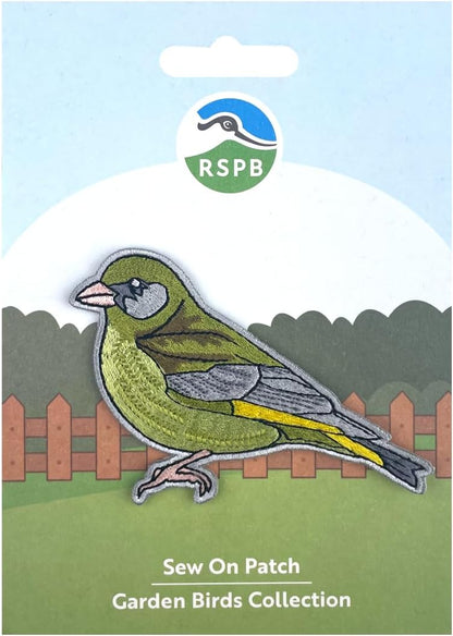 Pawprint Family | Greenfinch Bird Sew on Patch | Official Merchandise Supporting The RSPB