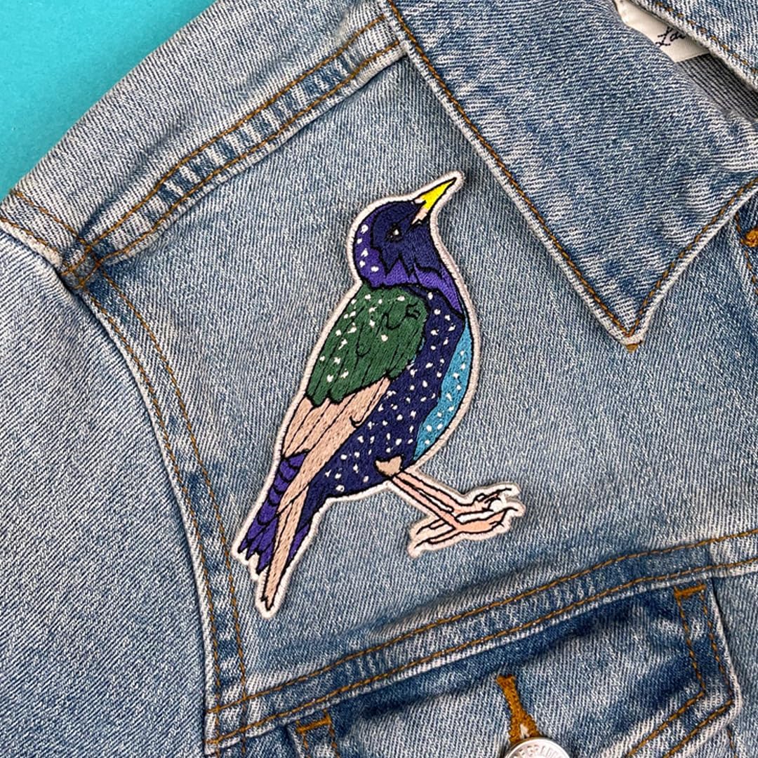 Pawprint Family | Starling Bird Sew on Patch | Official Merchandise Supporting The RSPB