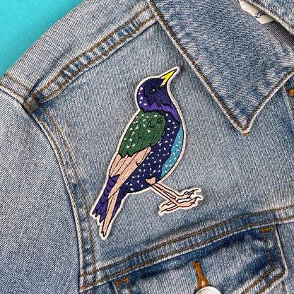 Pawprint Family | Starling Bird Sew on Patch | Official Merchandise Supporting The RSPB