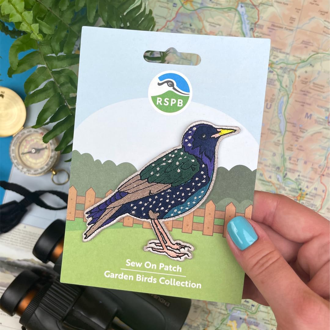 Pawprint Family | Starling Bird Sew on Patch | Official Merchandise Supporting The RSPB