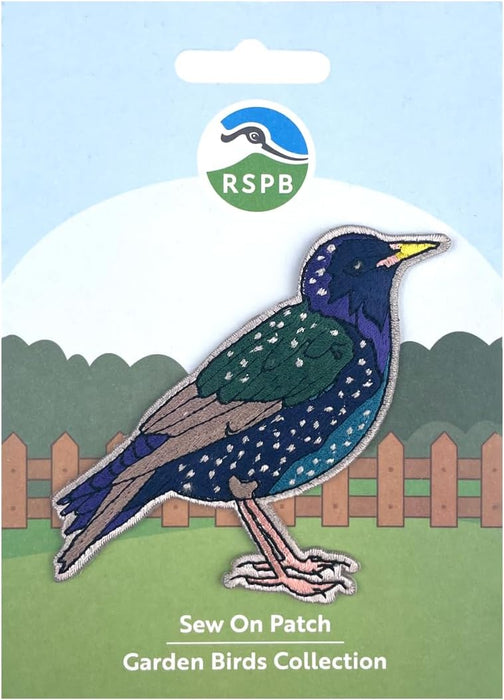 Pawprint Family | Starling Bird Sew on Patch | Official Merchandise Supporting The RSPB