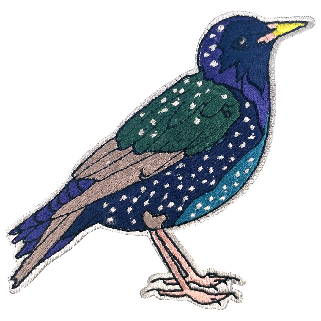 Pawprint Family | Starling Bird Sew on Patch | Official Merchandise Supporting The RSPB