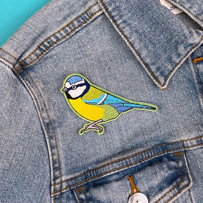Pawprint Family | Blue Tit Bird Sew on Patch | Official Merchandise Supporting The RSPB